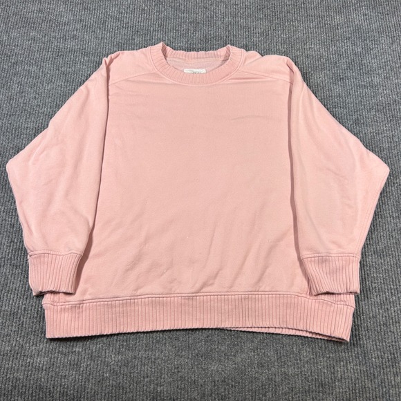 aerie Tops - Aerie Oversized Sweatshirt Pink Crewneck Long Sleeve Pullover Top XL Comfort